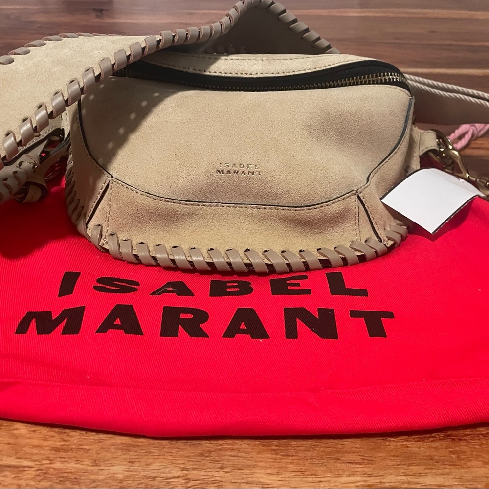 Isabel Marant Skano Tan Suede Crossbody Bag